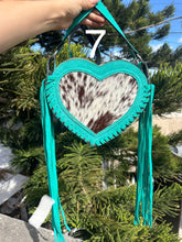 Load image into Gallery viewer, Heart cowhide crossbody