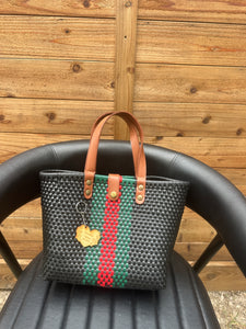 Small Eco Friendly Handbag (leather handle)