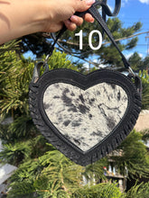 Load image into Gallery viewer, Heart cowhide crossbody