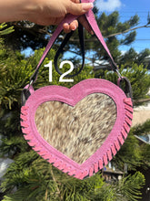 Load image into Gallery viewer, Heart cowhide crossbody