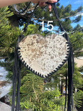 Load image into Gallery viewer, Heart cowhide crossbody