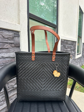 Big Eco Friendly Handbag (leather handle)