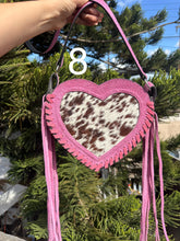Load image into Gallery viewer, Heart cowhide crossbody