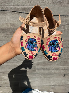 Stitch hearts girls huaraches