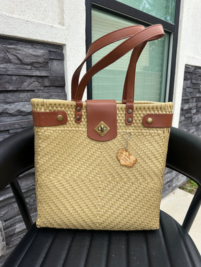 Big Eco Friendly Handbag (leather handle)