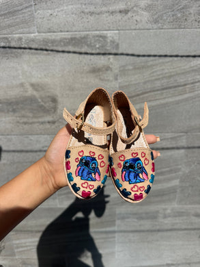Stitch hearts girls huaraches