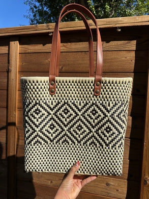 Big Eco Friendly Handbag (leather handle)