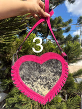 Load image into Gallery viewer, Heart cowhide crossbody