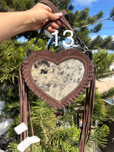 Load image into Gallery viewer, Heart cowhide crossbody