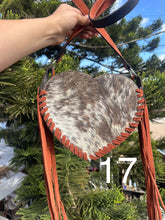 Load image into Gallery viewer, Heart cowhide crossbody