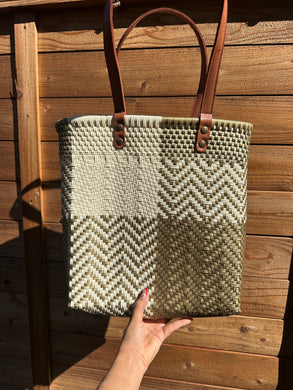 Big Eco Friendly Handbag (leather handle)