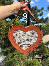 Load image into Gallery viewer, Heart cowhide crossbody