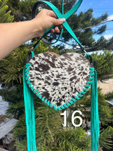 Load image into Gallery viewer, Heart cowhide crossbody