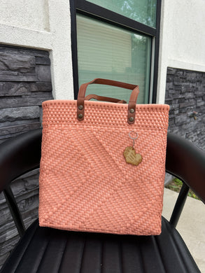 Big Eco Friendly Handbag (leather handle)
