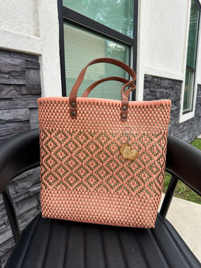 Big Eco Friendly Handbag (leather handle)