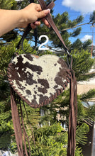 Load image into Gallery viewer, Heart cowhide crossbody