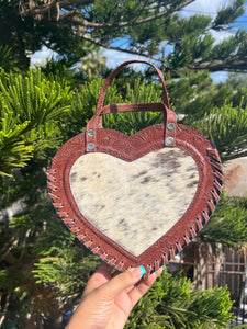 Heart Handbag Cowhide Syrup