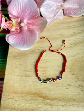 Ojo bracelet red/multicolor