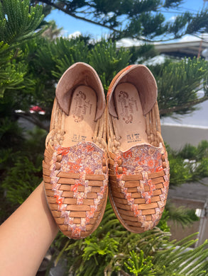 Florecitas huaraches brown