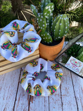 Virgencita cartoon scrunchies