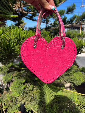 SMALL HEART HANDBAG  /CROSSBODY PINK