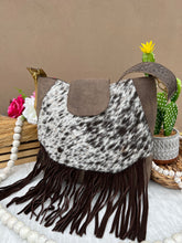 Load image into Gallery viewer, Ruth crossbody leather/cowhide Fringe