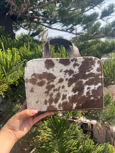 Daisy Leather/ Cowhide Crossbody