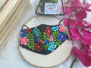 Face mask embroidery