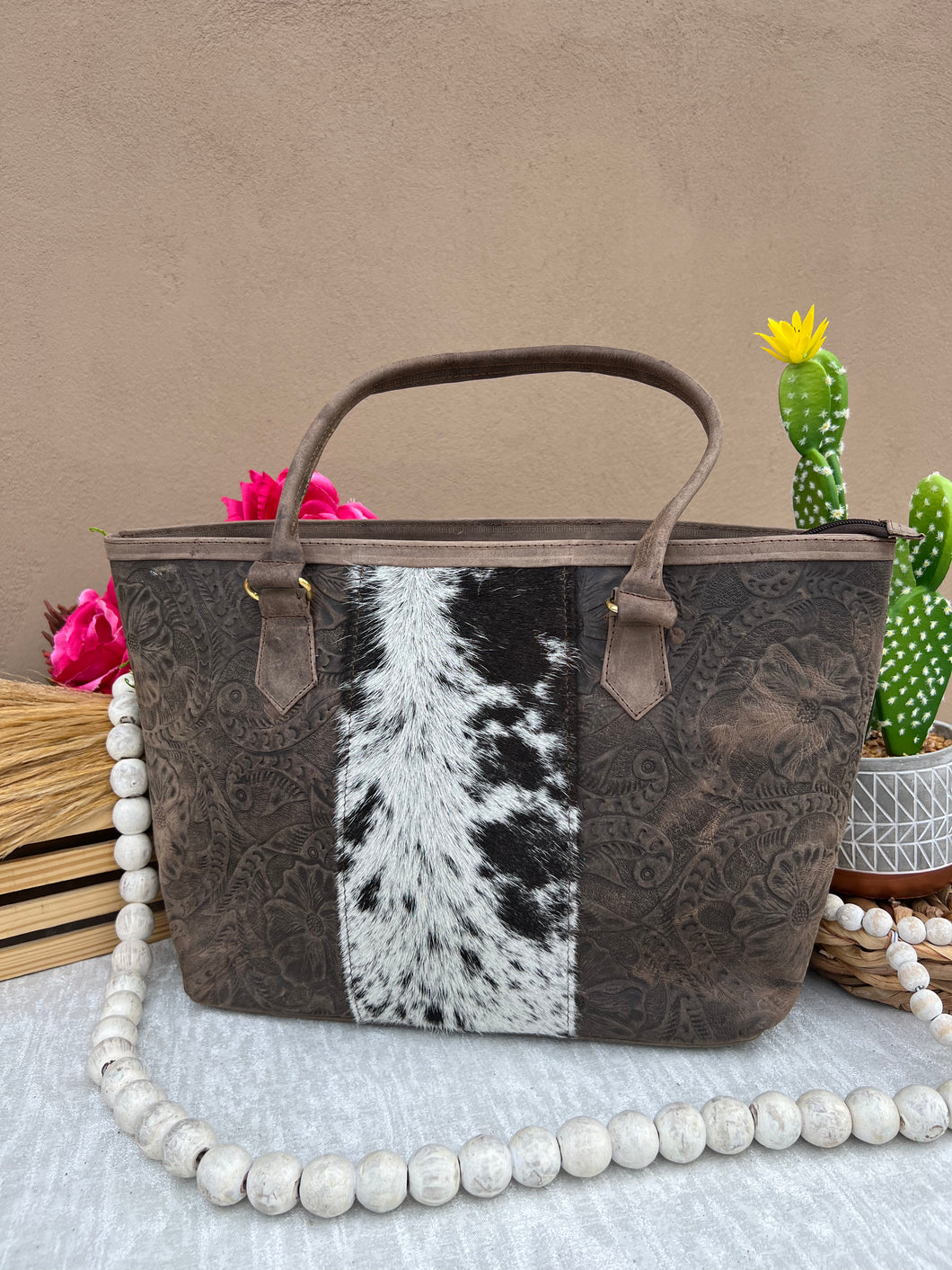 Bella Cowhide Big Handbag