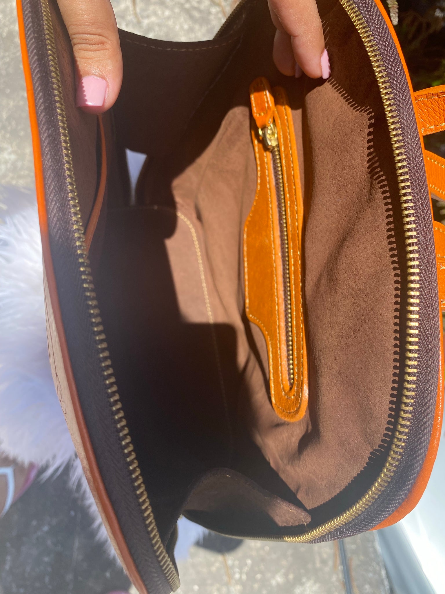 Ellipse leather backpack