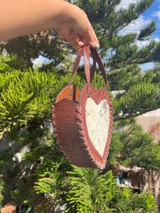 Heart Handbag Cowhide Syrup