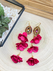 aretes 3 flores