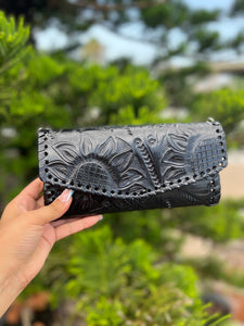 Girasol Leather Crossbody Black