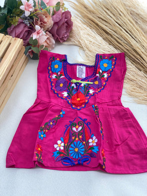 Lily Lace Kids Dress Fuchsia