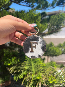 Cowhide Letters Keychain (A-Z)