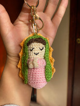 Load image into Gallery viewer, Virgencita keychain embroidery