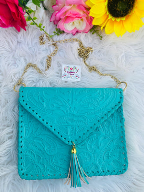 Teal big crossbody