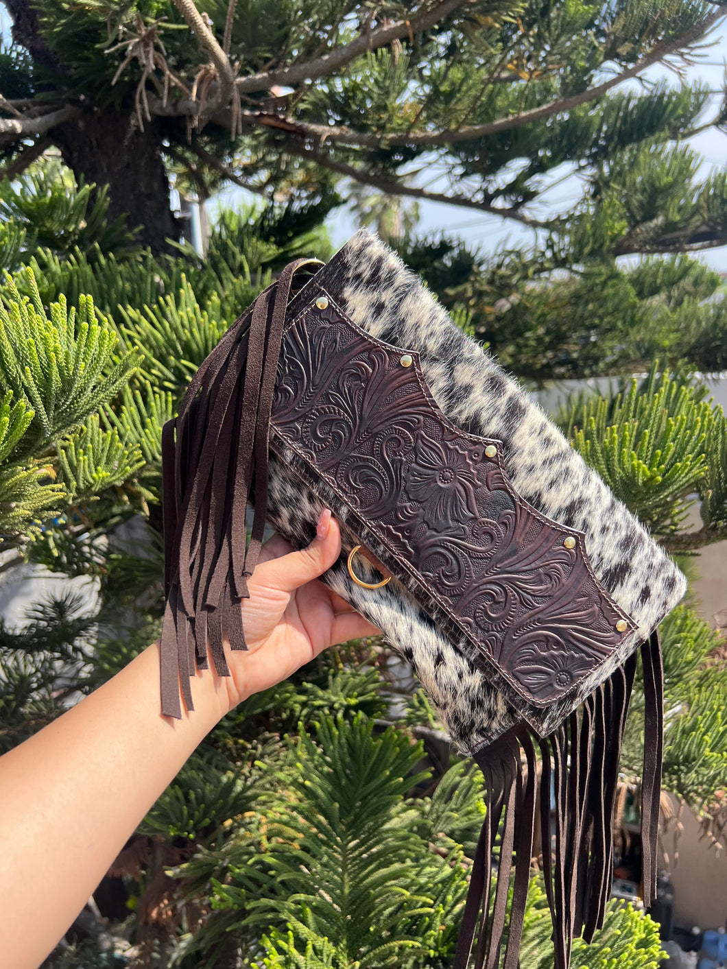 COWHIDE CROSSBODY