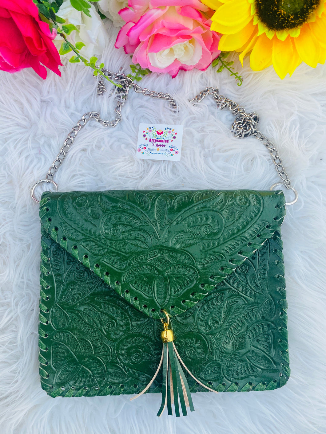 Green big crossbody